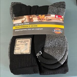 12 pair Dickies Black Crew Socks